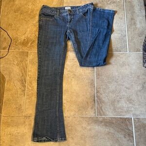 Free People Dark Blue Straight Leg Jeans